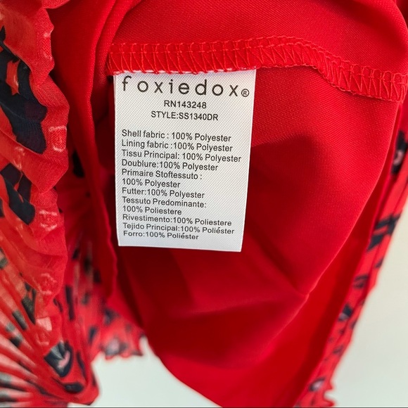 NWT Foxiedox Sassa Leopard Pleat Midi Dress - Picture 5 of 7